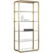 Ambretta Gold / Clear Bookcase, Large